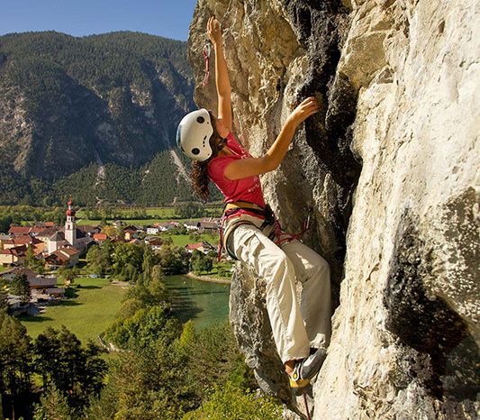 Climbing next to the Hotel Seeblick