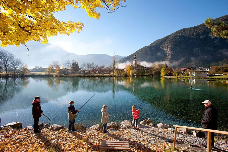 Fishing at the Nassereither Lake